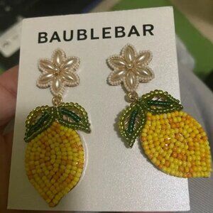 Baublebar Lemon Statement Drop Earrings NWT